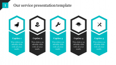 Our Service Presentation Template For Business Slide